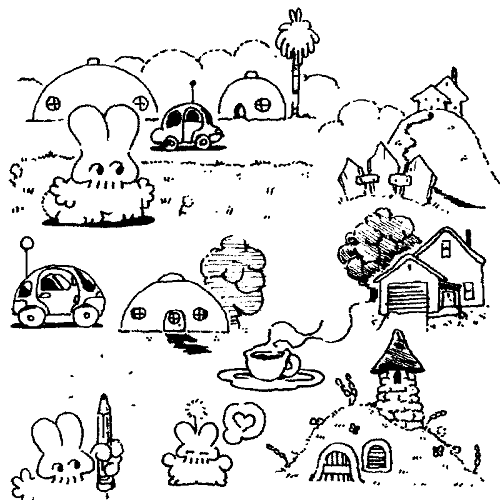 Sketches depicting articles of domestic life.